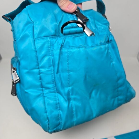 Lug Propeller Aqua Blue Duffle Bag Quilted Carry On Crossbody Shoulder Bag - Picture 6 of 11